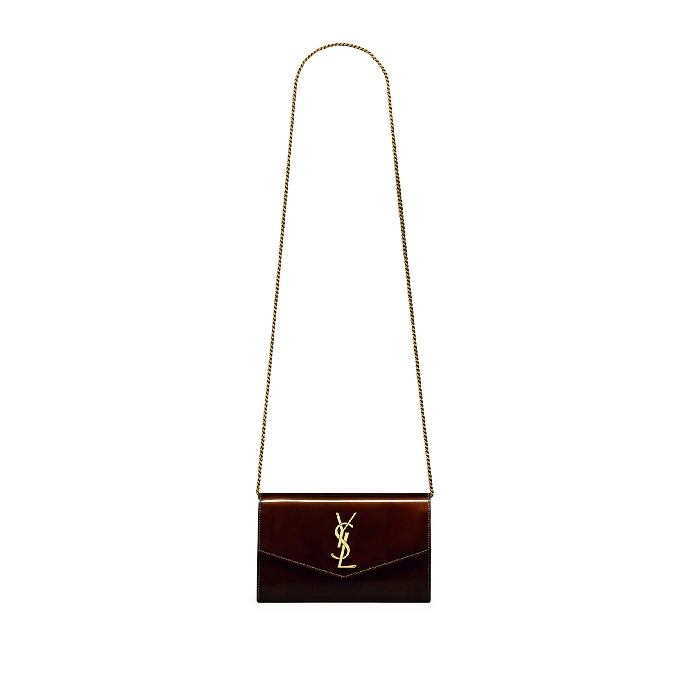 YSL UPTOWN POUCH IN PATENT LEATHER 116201106000000 (19*12*3cm)